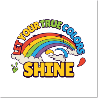 LGBTQ Let Your True Colors Shine Pride Month Posters and Art